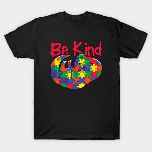 Be A Kind Human -  Autiism Awareness T-Shirt